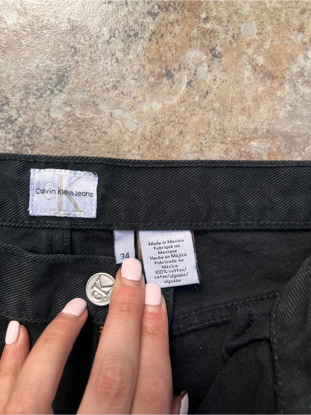 Calvin Klein Jeans Black Relaxed Fit Men’s Jeans